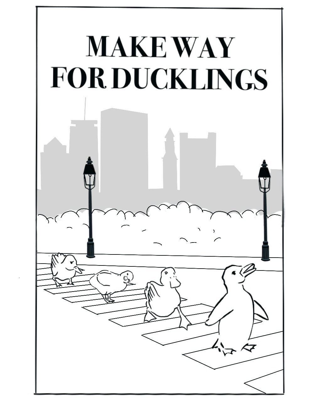 make way for ducklings coloring page