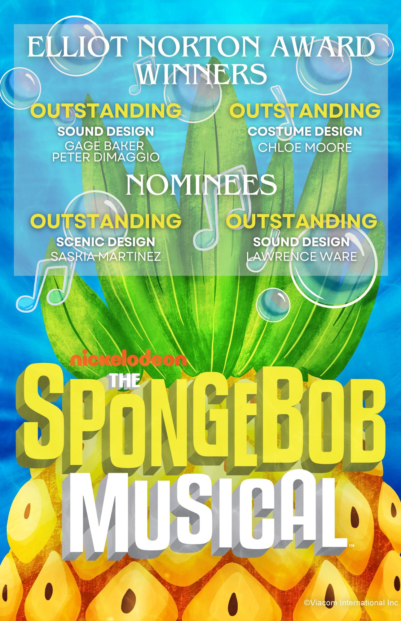 Wheelock Family Theatre's Elliot Norton Award Winners The SpongeBob Musical Wheelock Family Theatre's Elliot Norton Award Winners The SpongeBob Musical