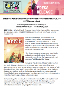 Annie Press Release cover photo Annie Press Release cover photo